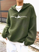 Mountain Quarter Zip Long Sleeve Hoodie S-2XL