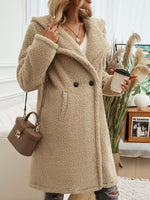 Devine Pocketed Long Sleeve Hooded Teddy Coat S-XL