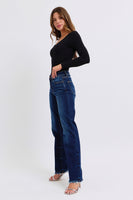 Judy Blue Full Size Raw Hem Straight Leg Jeans 0-24