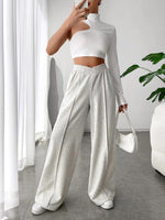 Elastic Waist Wide Leg Pants S-2XL