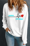 Graphic Round Neck Long Sleeve Sweatshirt S-2XL