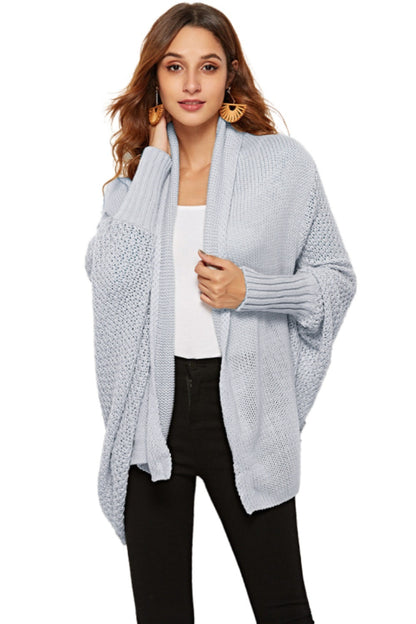 Open Front Batwing Sleeve Cardigan One Size