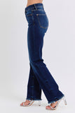 Judy Blue Full Size Raw Hem Straight Leg Jeans 0-24