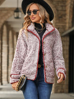 Fuzzy Pocketed Button Up Jacket S-XL