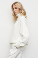 Basic Bae Turtleneck Dropped Shoulder Long Sleeve Sweater One Size