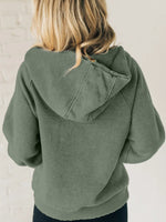 Half Zip Kangaroo Pocket Long Sleeve Hoodie S-2XL