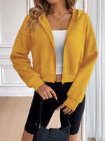 Ivy Lane Zip Up Dropped Shoulder Hooded Jacket S-2XL