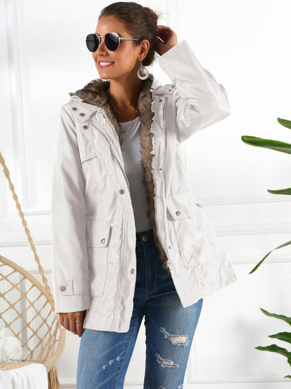 Ivy Lane Full Size Hooded Jacket with Detachable Liner (Three-Way Wear) S-3XL