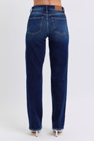 Judy Blue Full Size Raw Hem Straight Leg Jeans 0-24