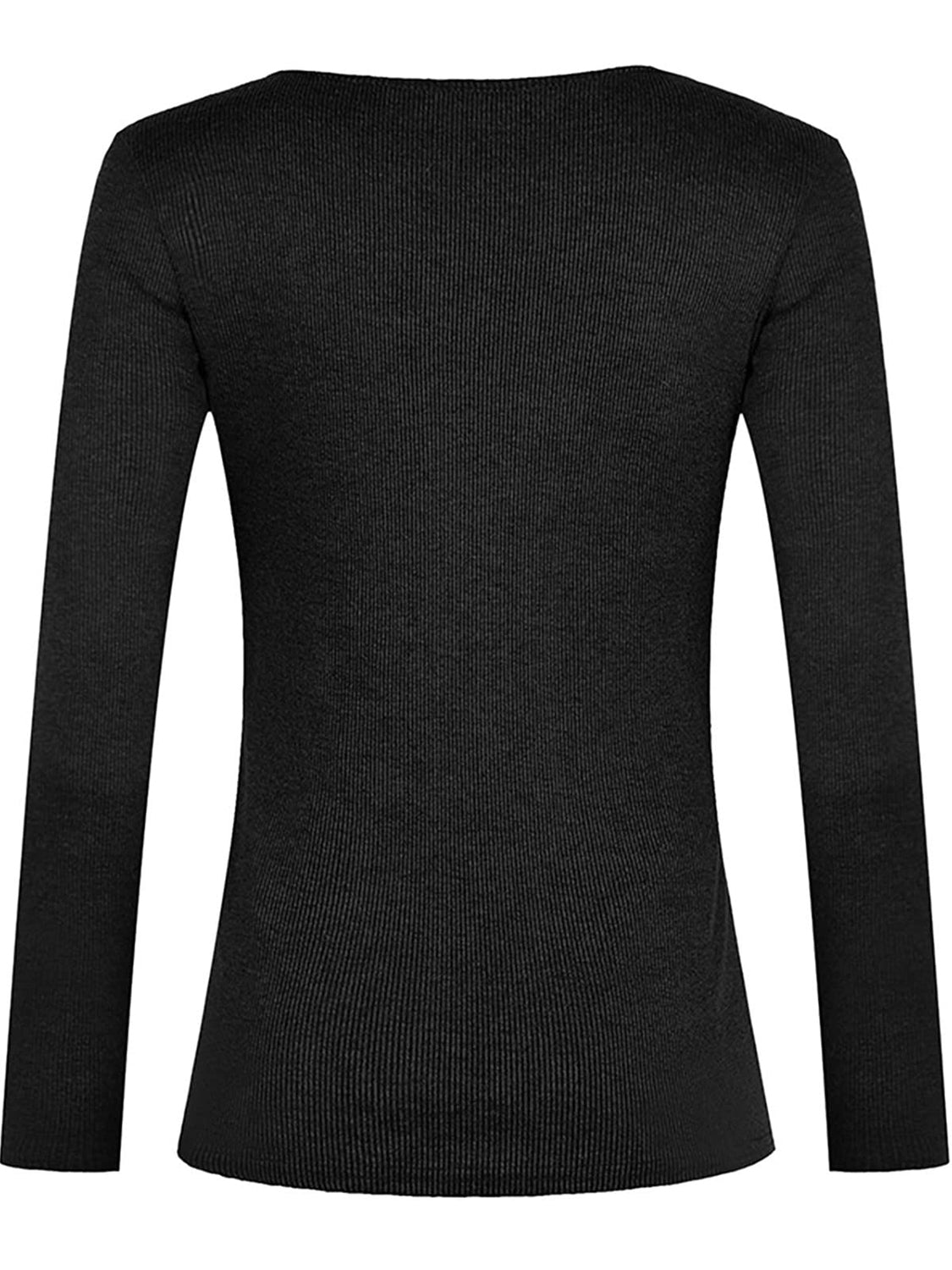 Full Size Half Snap Long Sleeve T-Shirt S-3XL