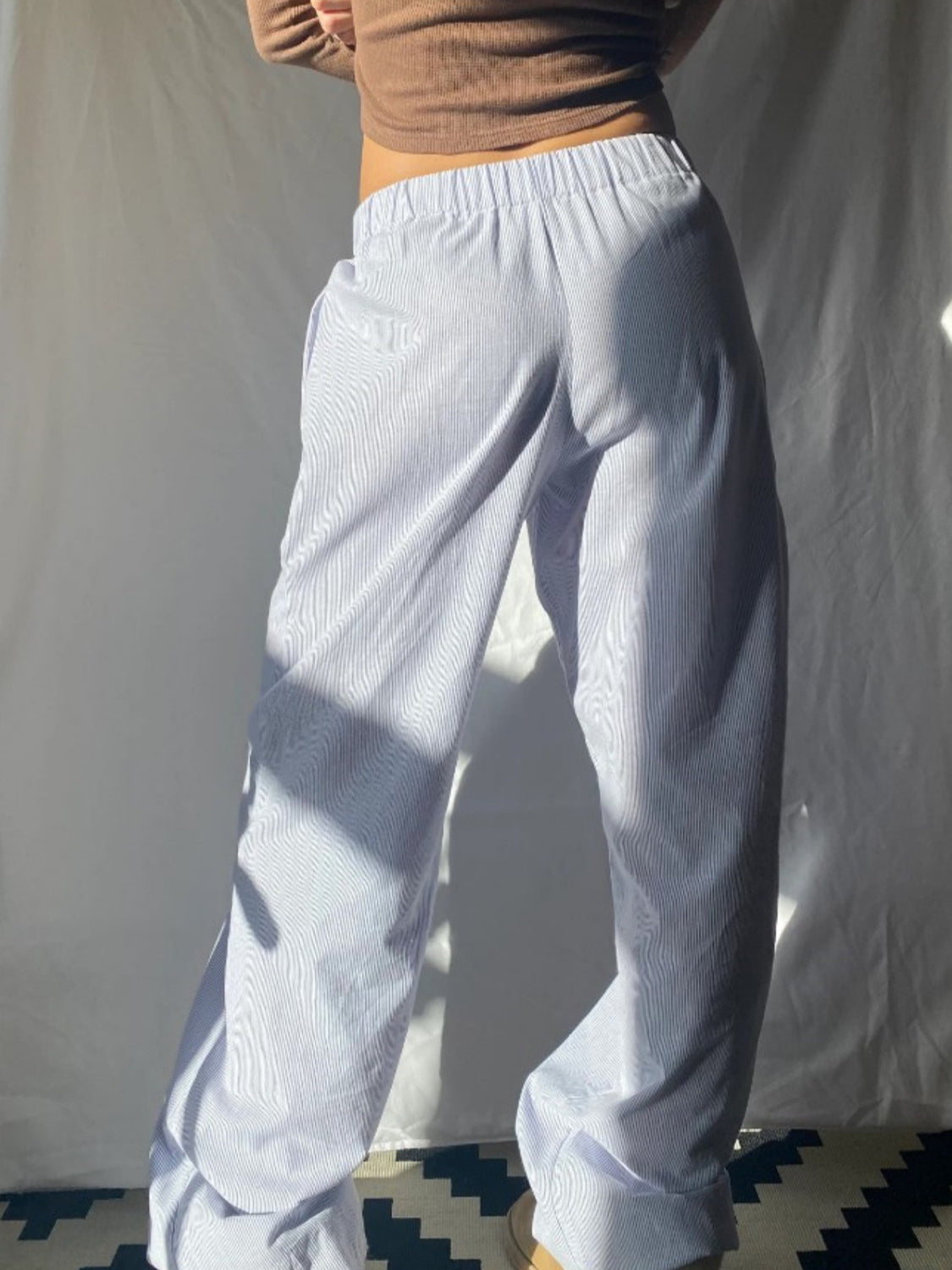 Elastic Waist Wide Leg Pants S-2XL