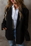 Button Up Long Sleeve Blazer S-XL