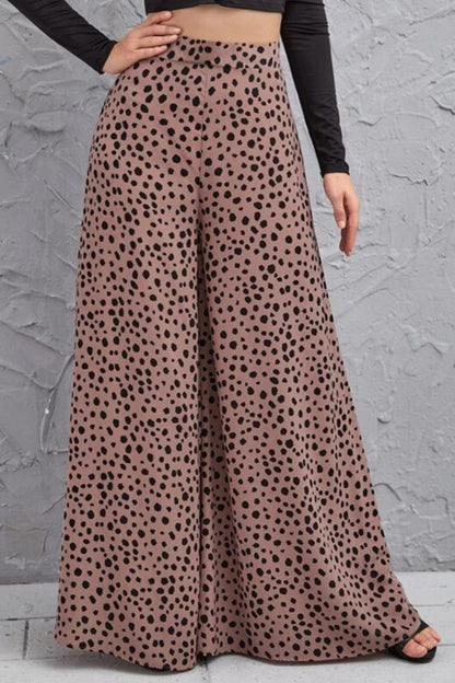 Animal Print High-Rise Culottes Pants S-XL