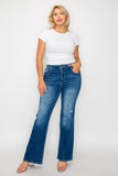 bytos Full Size High Rise Bootcut Jeans with Pockets Sizes 1-3XL