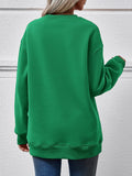 Graphic Round Neck Dropped Shoulder Sweatshirt S-XL