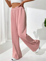 Elastic Waist Wide Leg Pants S-2XL