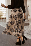 Embroidered High Waist Maxi Skirt XS-XL