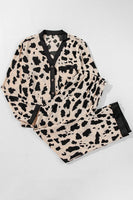 Button Up Long Sleeve Top and Pants Lounge Set S-XL