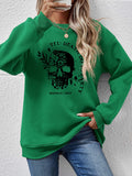 Graphic Round Neck Dropped Shoulder Sweatshirt S-XL