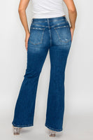 bytos Full Size High Rise Bootcut Jeans with Pockets Sizes 1-3XL