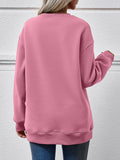 Graphic Round Neck Dropped Shoulder Sweatshirt S-XL