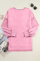 Round Neck Dropped Shoulder Sweatshirt S-XL