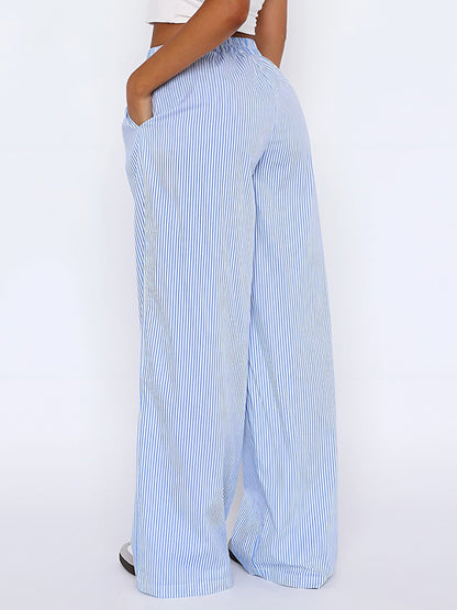 Elastic Waist Wide Leg Pants S-2XL