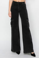 Risen Full Size High Rise Wide Leg Cargo Jeans 0-3XL