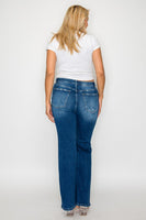 bytos Full Size High Rise Bootcut Jeans with Pockets Sizes 1-3XL