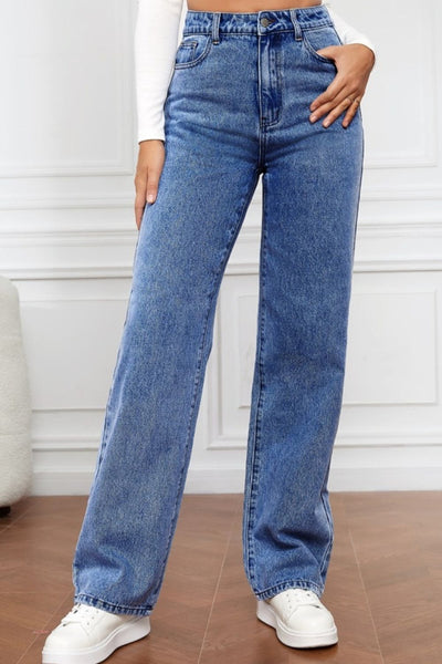 High Waist Straight Jeans S-XL