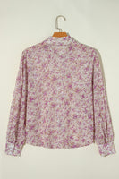 Printed Collared Neck Long Sleeve Shirt S-XL