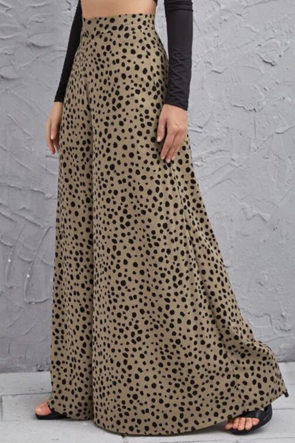 Animal Print High-Rise Culottes Pants S-XL