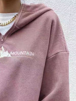 Mountain Quarter Zip Long Sleeve Hoodie S-2XL