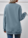 Graphic Round Neck Dropped Shoulder Sweatshirt S-XL