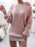 Rib-Knit Mini Sweater Dress S-XL