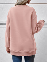 Graphic Round Neck Dropped Shoulder Sweatshirt S-XL