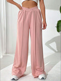 Elastic Waist Wide Leg Pants S-2XL