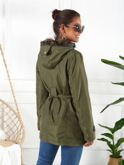 Ivy Lane Full Size Hooded Jacket with Detachable Liner (Three-Way Wear) S-3XL