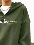 Mountain Quarter Zip Long Sleeve Hoodie S-2XL