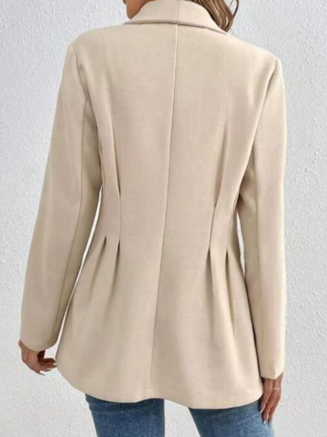 One Button Long Sleeve Blazer S-2XL