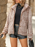 Fuzzy Pocketed Button Up Jacket S-XL