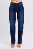 Judy Blue Full Size Raw Hem Straight Leg Jeans 0-24