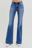 RISEN Full Size Low Rise Flare Jeans with Pockets 1-3XL