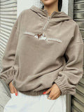 Mountain Quarter Zip Long Sleeve Hoodie S-2XL