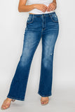 bytos Full Size High Rise Bootcut Jeans with Pockets Sizes 1-3XL