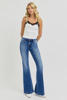 RISEN Full Size Low Rise Flare Jeans with Pockets 1-3XL