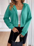 Ivy Lane Zip Up Dropped Shoulder Hooded Jacket S-2XL