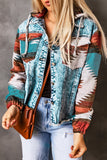 Drawstring Hooded Pocketed Denim Jacket XS-2XL