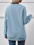 Graphic Round Neck Dropped Shoulder Sweatshirt S-XL