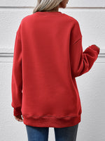 Graphic Round Neck Dropped Shoulder Sweatshirt S-XL